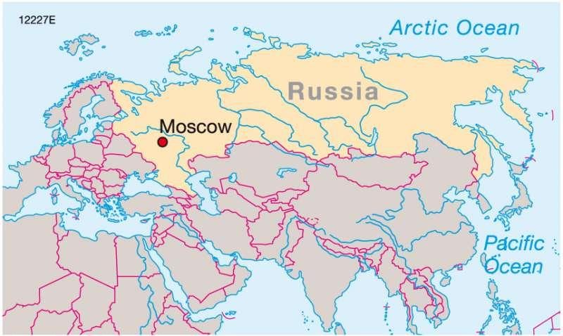 Москва на мапи Русије