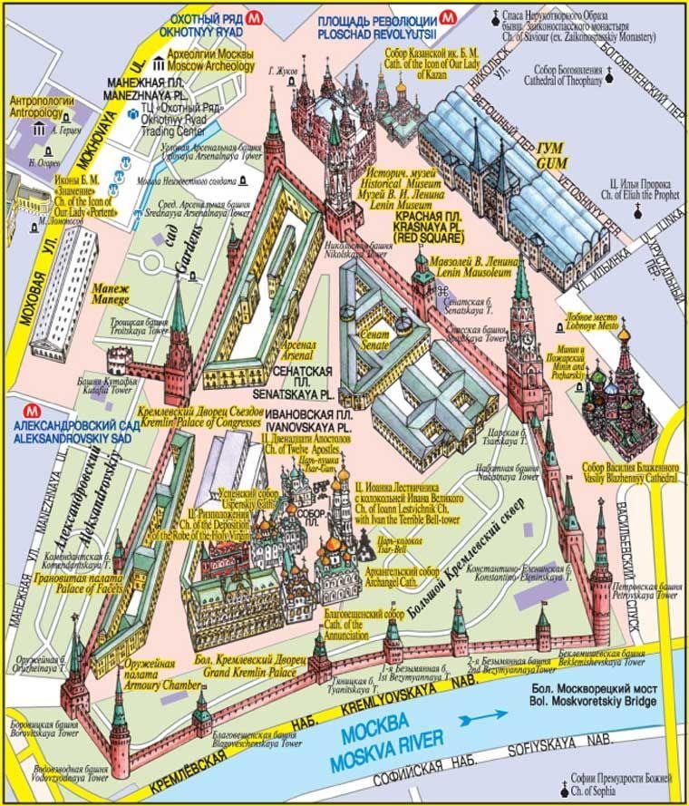 Црвени трг карти Москве
