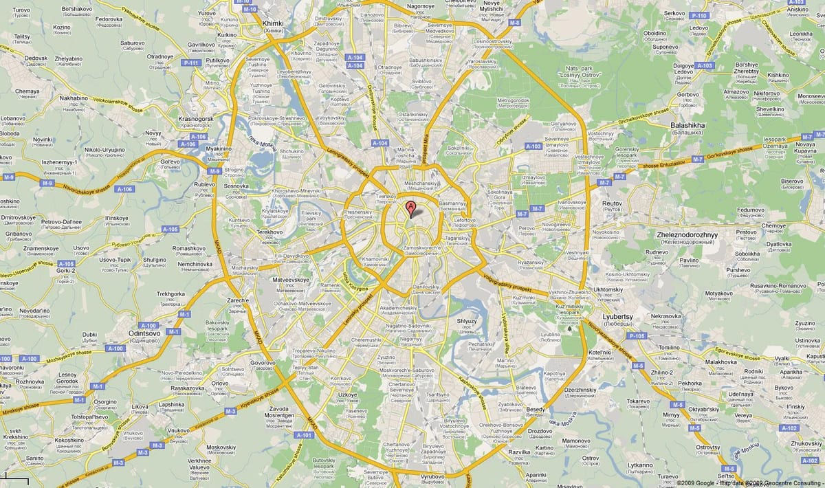МОСКВА аутопута карта
