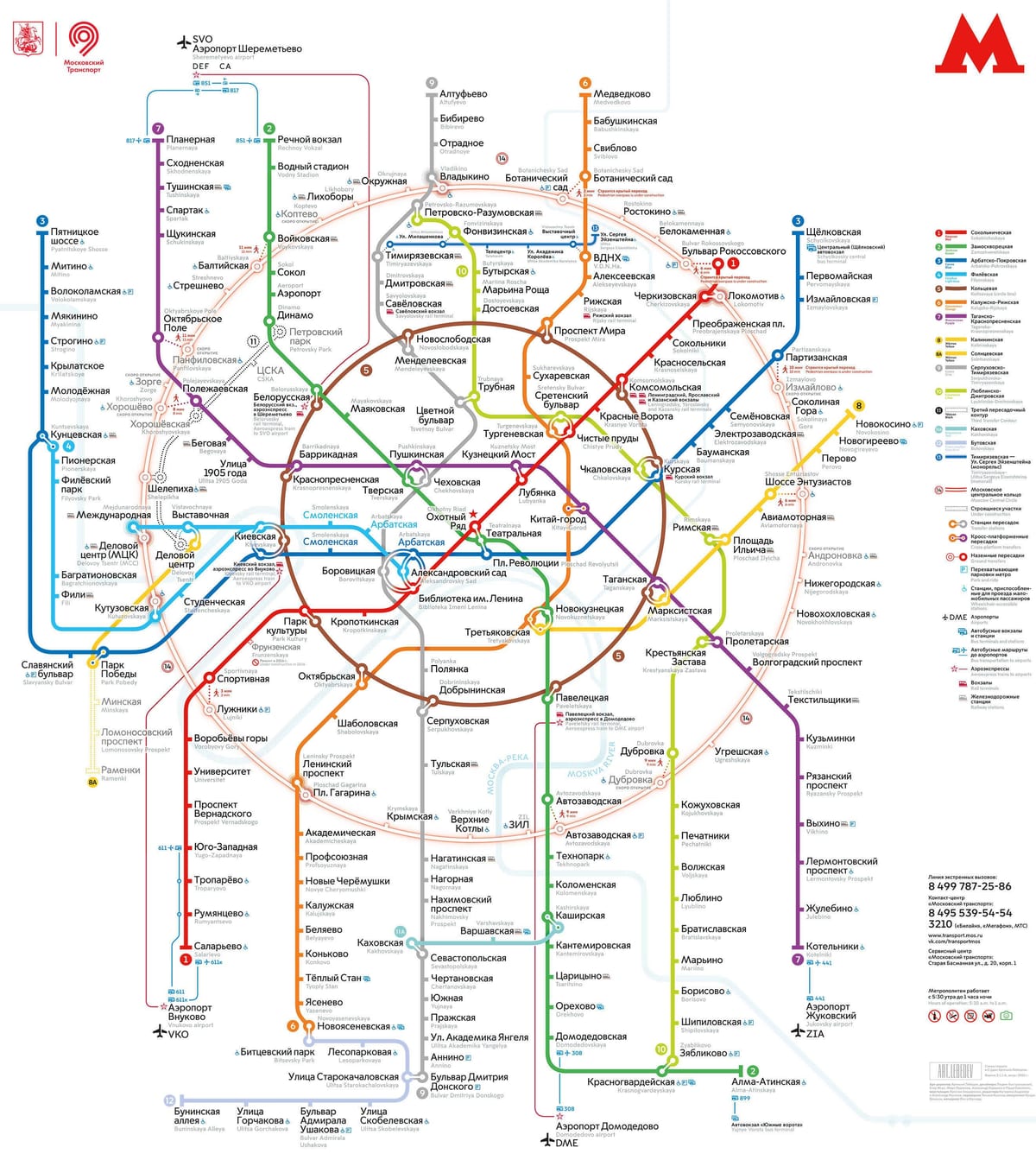 Москва саобраћајна карта