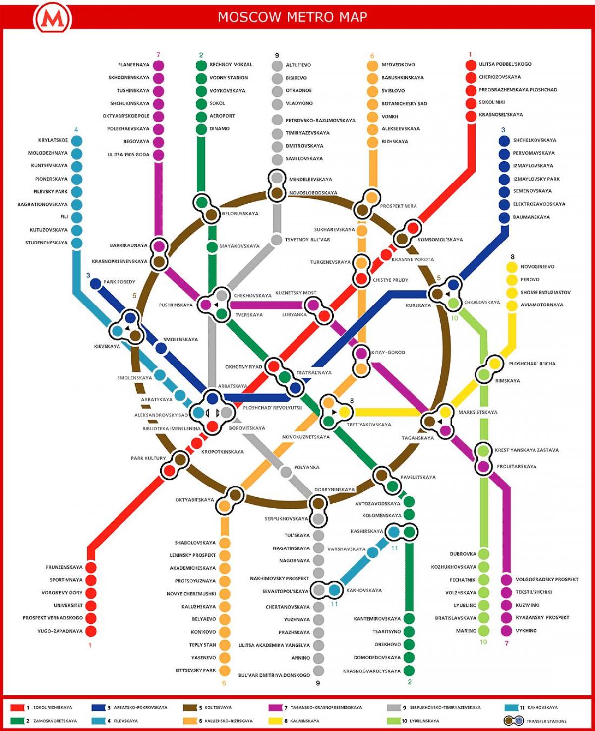 карта метро у Москау