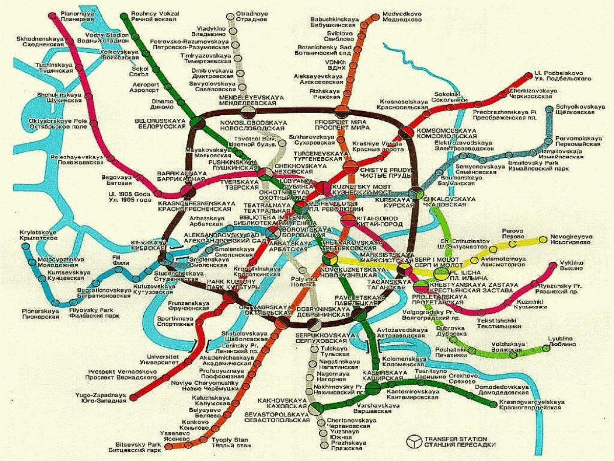 Москва Железничка карта