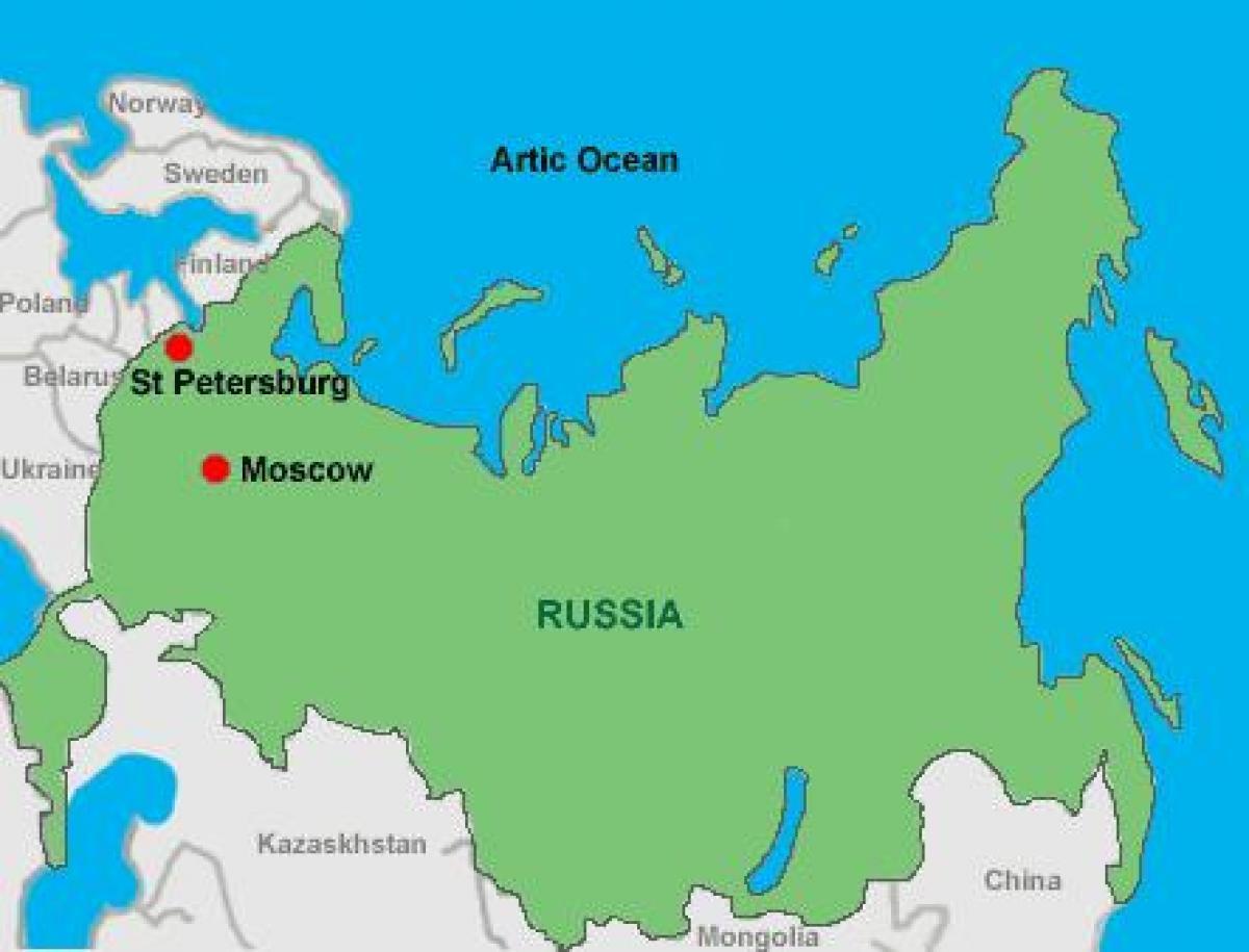 Москва и Санкт-Петербург на мапи