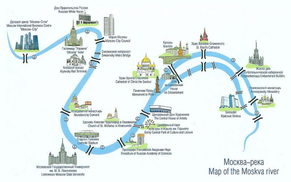 Река Москва на мапи