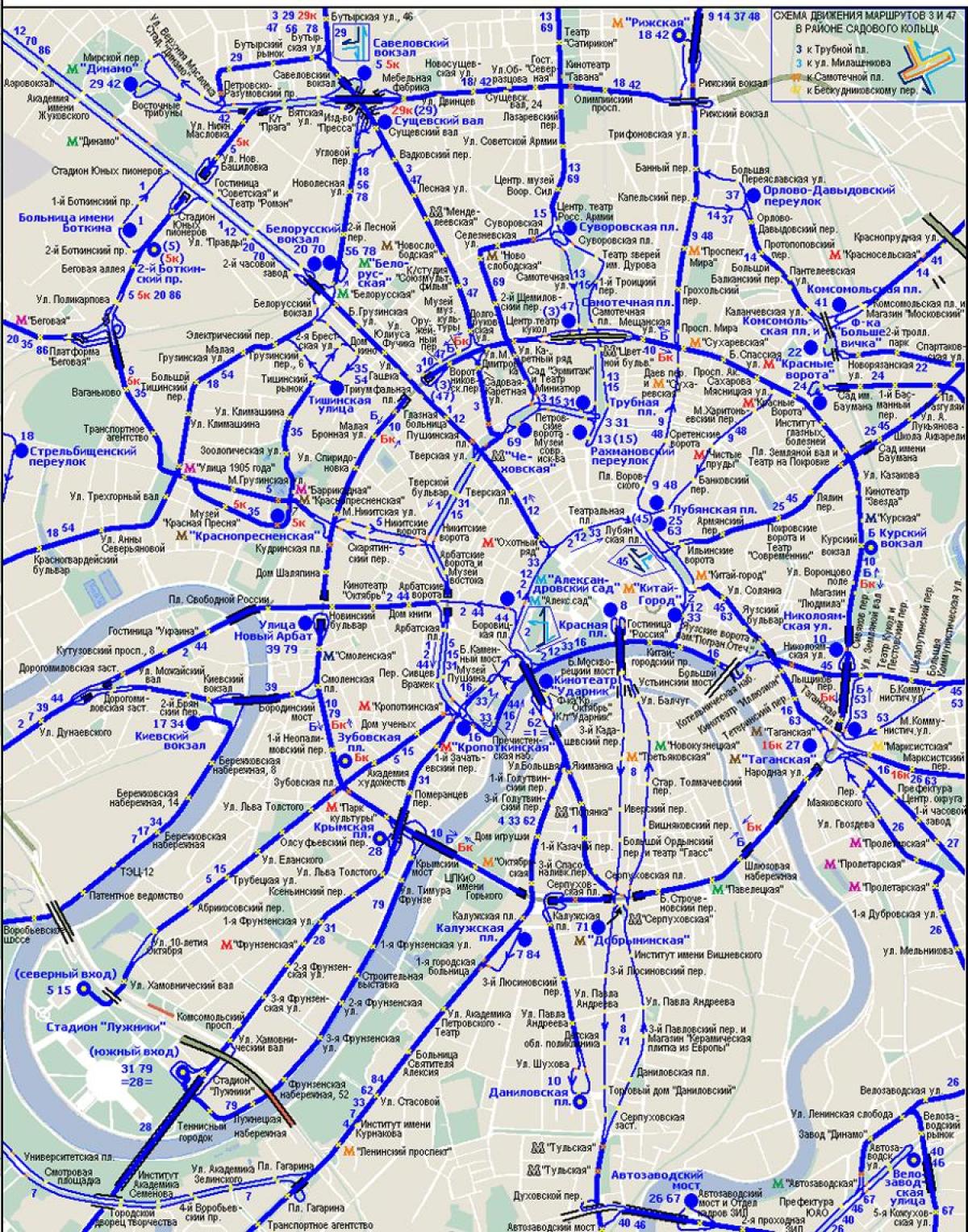 карта Москве колица