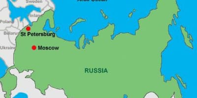 Москва и Санкт-Петербург на мапи