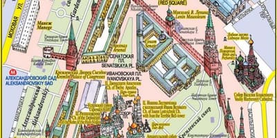 Црвени трг карти Москве