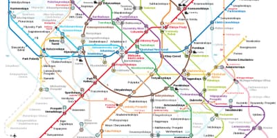 Метро карта Москве