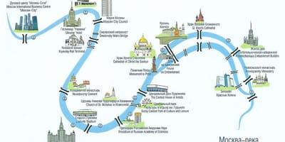 Река Москва на мапи