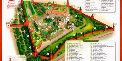 Кремљ карти Москве