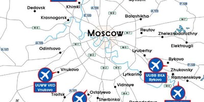 Мапа московског аеродрома