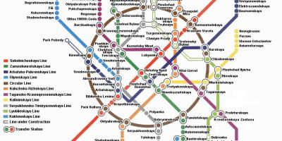 Московска метро карта на енглеском језику